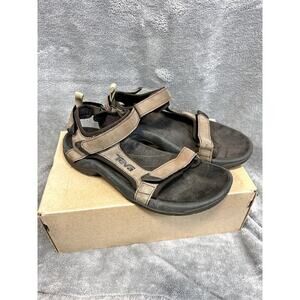 Teva Men’s Brown Suede Hiking Sandals Size 10 Trail Outdoor
